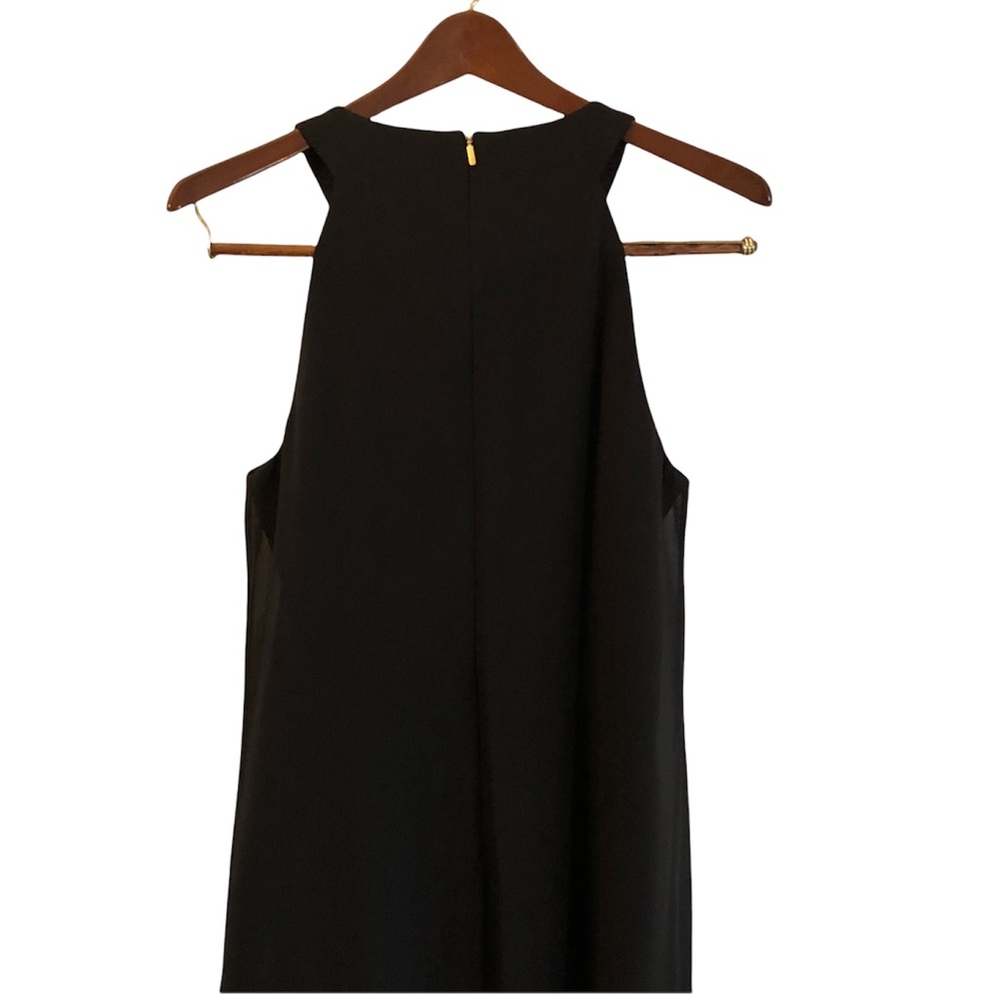 Trink Turk Hi Lo Black Cocktail Dress Sheer Little Black Dress Size 6